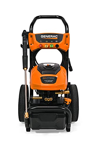 Generac 8888 2700 PSI 1.2 GPM Electric-Powered Residential Pressure Washer - Powerful & Efficient Cleaning - Portable, Ideal for Home Use - 50-State/CARB Compliant