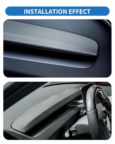 DCRCFIBER Real Carbon Fiber Dashboard for Tesla Model 3 Highland(2024-2025) /Model Y Juniper(2025-2026) 100% Carbon Fiber OEM Replacement Dashboard 3D Twill(1 Pack)