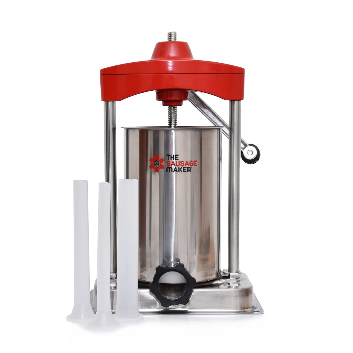 The Sausage Maker - 15 lb. Heavy Duty Vertical Sausage Stuffer - Includes Stuffing Tubes - Metal Gears