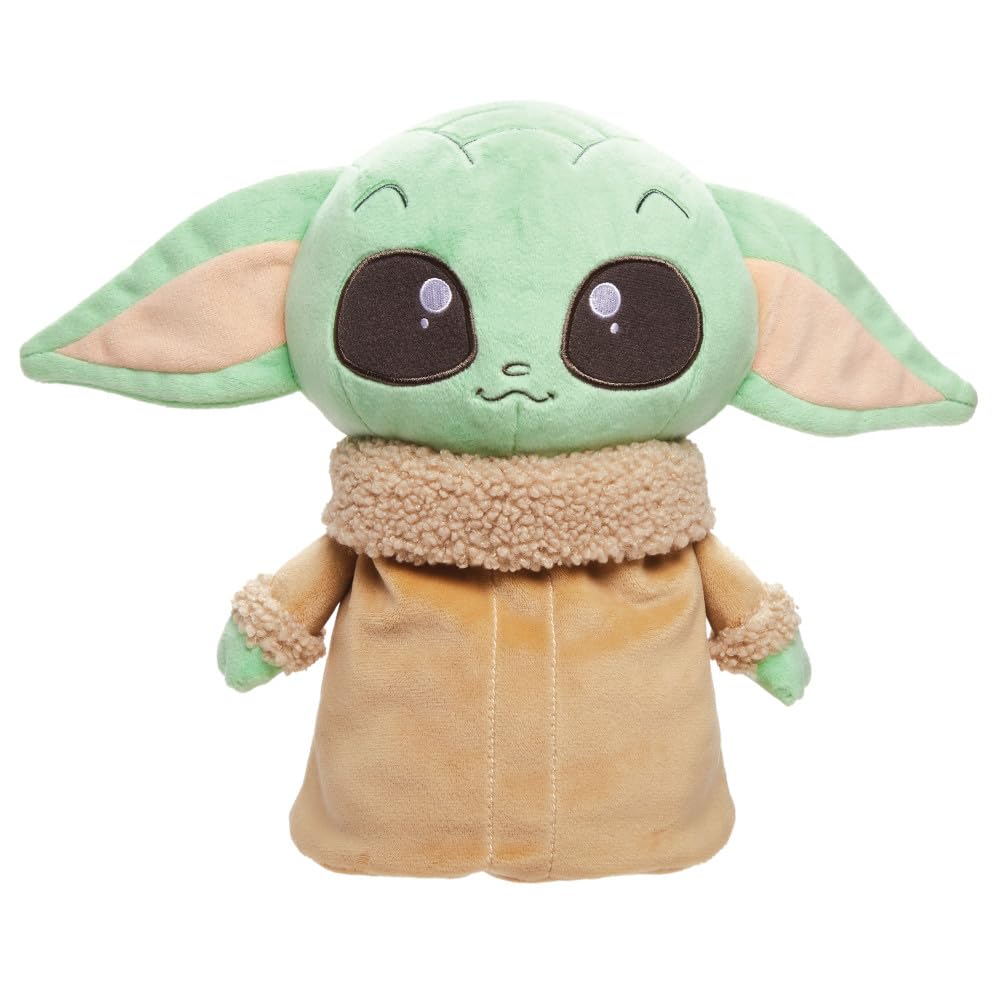Mattel Star Wars Jumping Grogu Plush Toy with Jump Action & Sounds, Soft Doll Inspired by Star Wars Mandalorian Book of Boba Fett