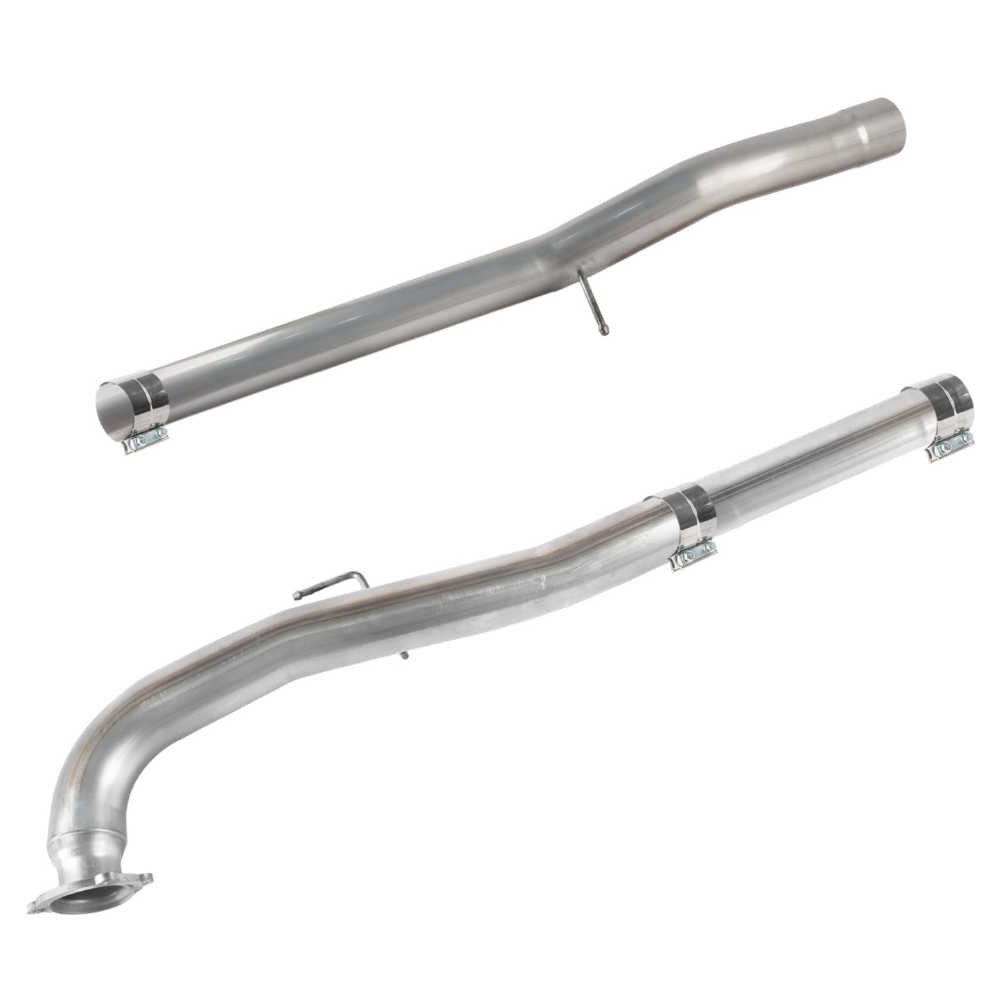 LELEHOKA 4 Inch Exhaust Pipe System Compatible with 2017-2024 Chevrolet Silverado 2500 HD 3500 HD & 2017-2024 GMC Sierra 2500 HD 3500 HD, with 6.6L Duramax Turbo Exhaust Pipe L5P