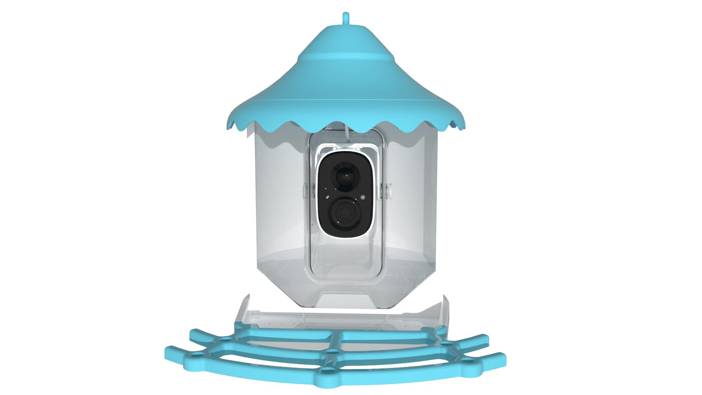 VicoHome N002 Bird Feeder with Camera - AI Bird Recognition, Solar Powered Outdoor Birdhouse Cam with Night Vision, Motion Alerts, App Control, Cloud & SD Storage, IP65 Waterproof, 2K HD Live View