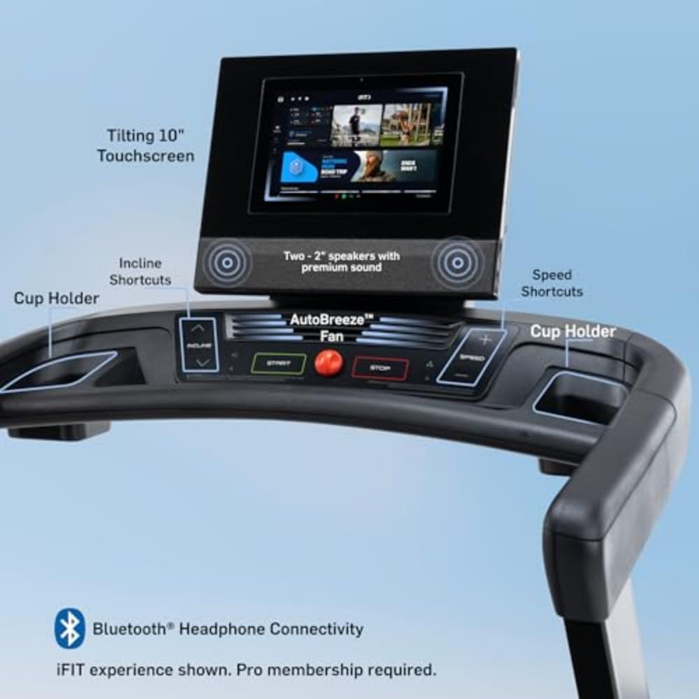 NordicTrack T Series 10 Treadmill with 10" Tilting Touchscreen and Compact Design