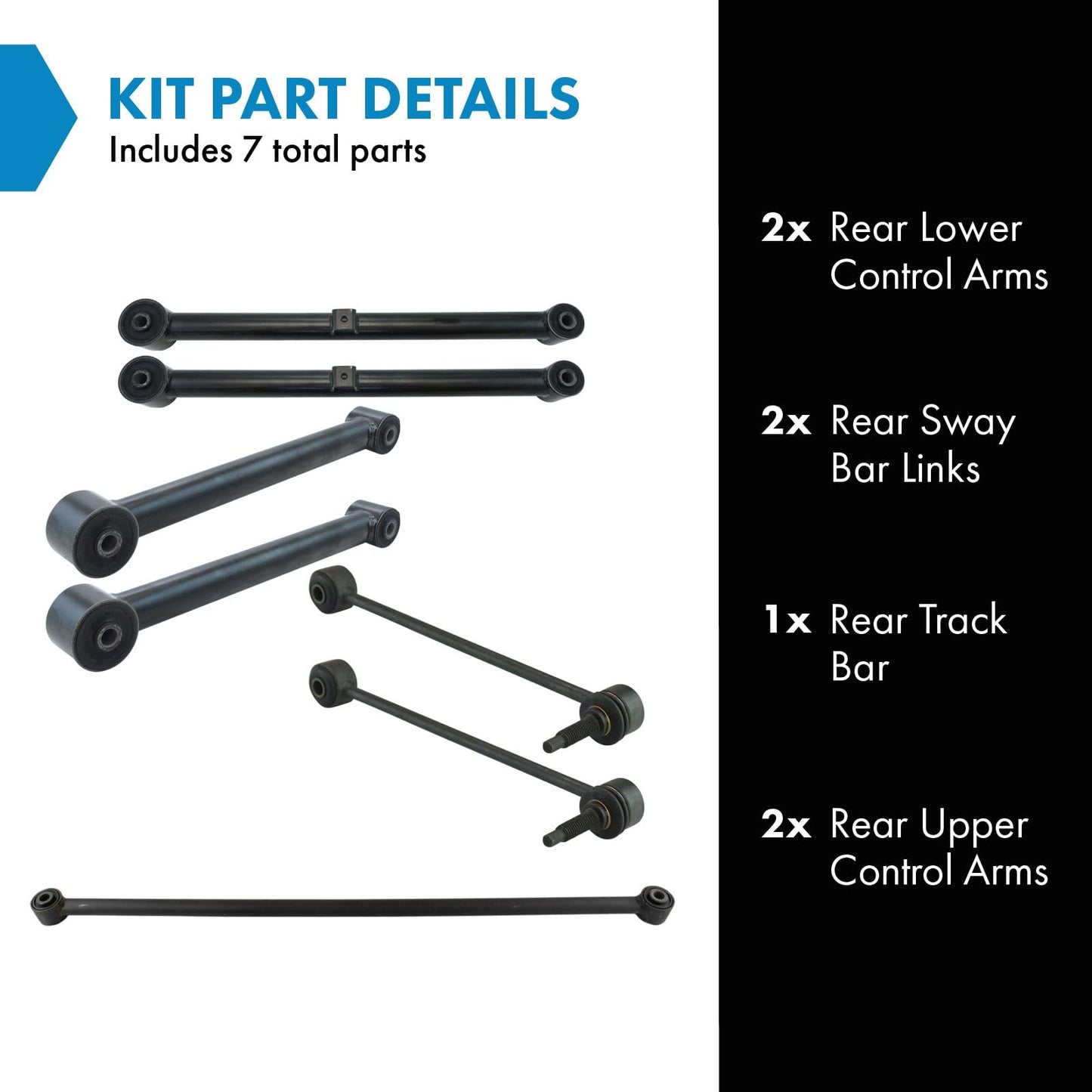 TRQ Rear Suspension Kit Compatible with 2009-2010 Dodge Ram 1500 2011-2012 Ram 1500