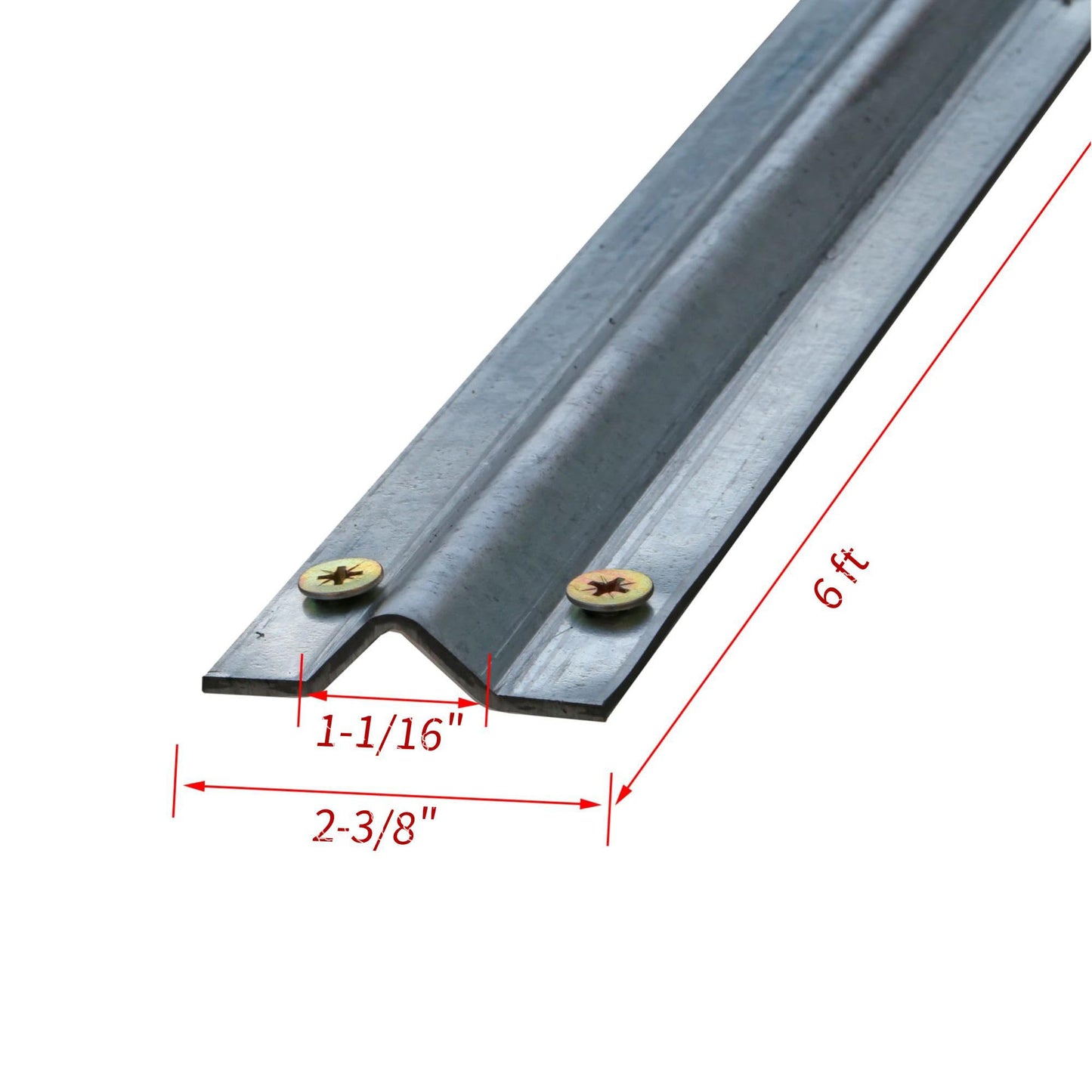 V-Track for Sliding Gate 18 ft Kit– Heavy-Duty Galvanized Steel, Smooth Sliding Performance, Durable & Rust-Resistant Gate Track, Easy Installation (3-6ft Sections with 42 Anchor Bolts)