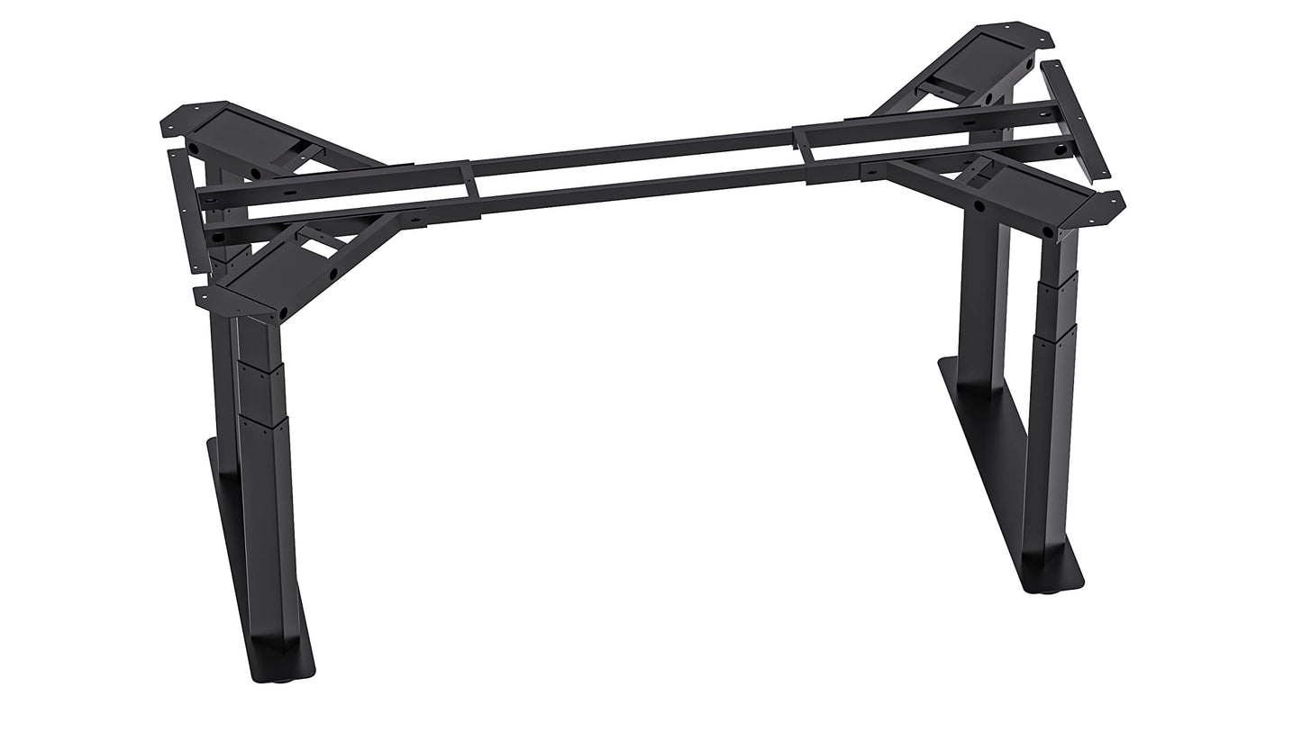VWINDESK VJ401 Four Legs(Columns) Electric Height Adjustable Standing Desk Frame Only W/Four Motors, Ergonomic Sit Stand Up Height Adjustable Steel Base with Digital Memory Keypad (Black)