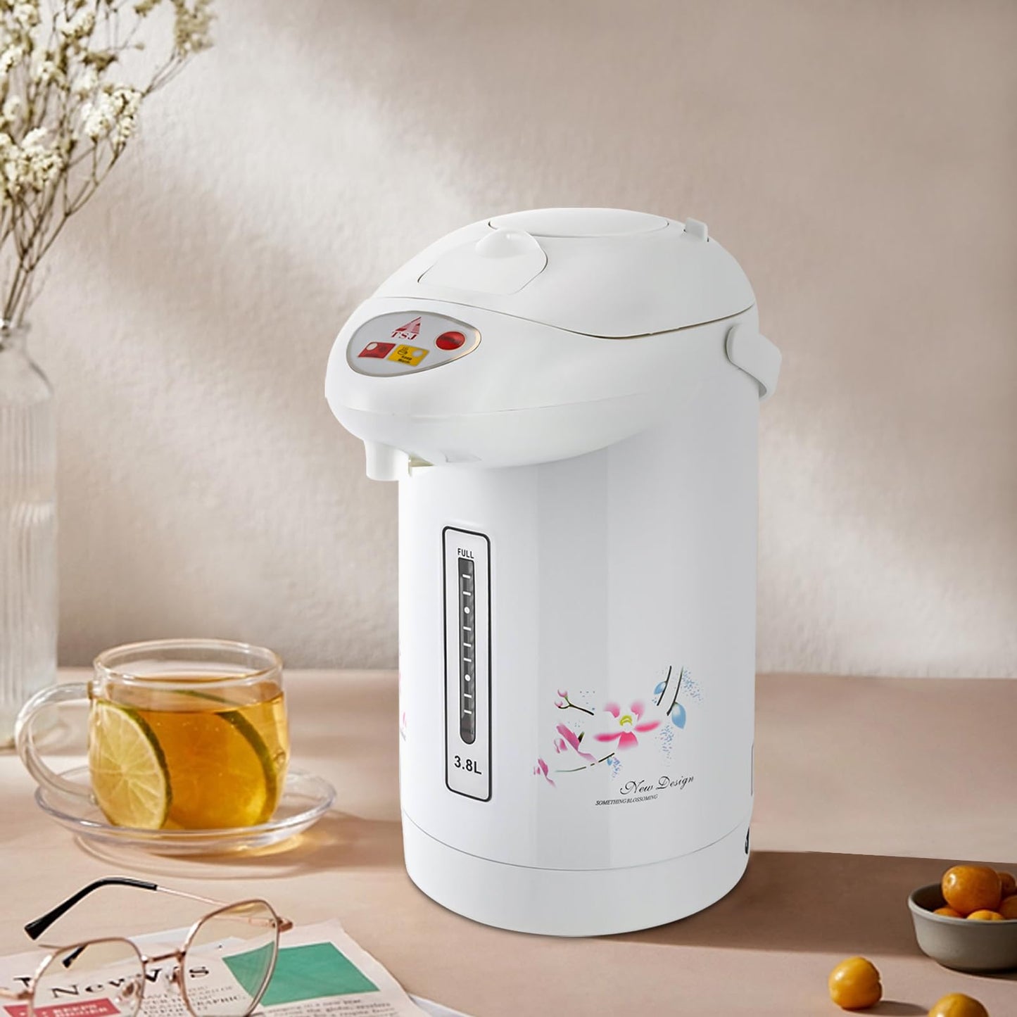 Portable Instant Water Dispenser, Electric Hot Water Pot Urn, Instant Auto Boiler and Warmer, 3.8L/128.5Oz for Tea & Coffee