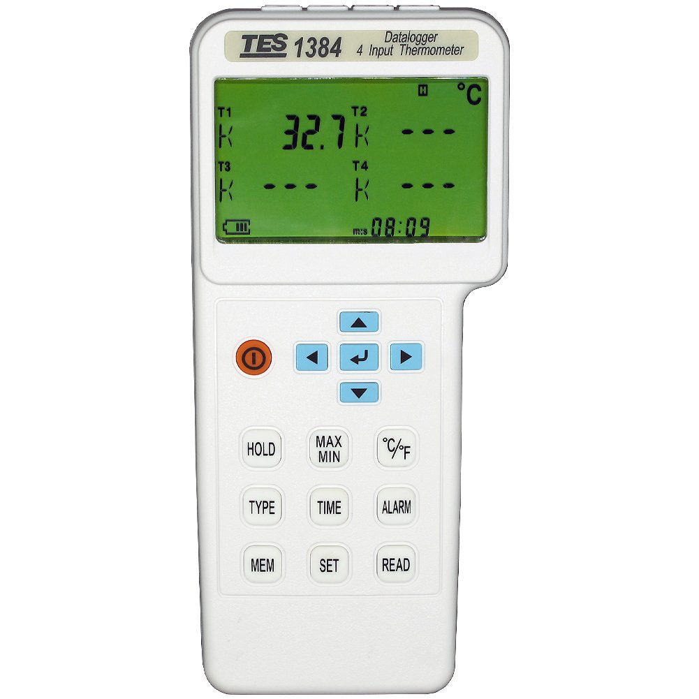 TES 1384 4 Input Thermometer/Datalogger