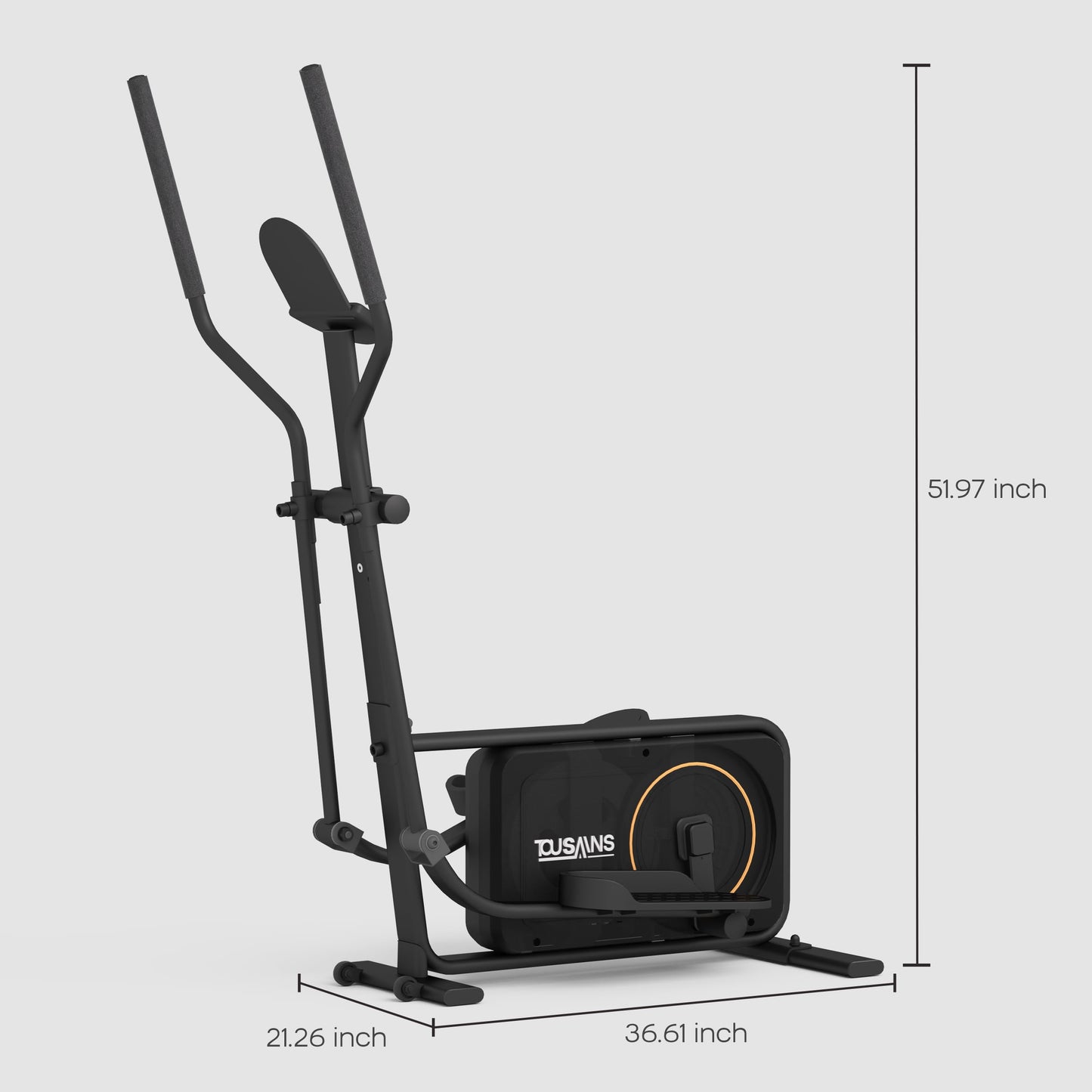 TOUSAINS Elliptical Trainer ET3,32 Magnetic Resistance Levels,Elliptical Machine for Home with Compact Design,Hyper-Quiet Magnetic Driving System 265lbs Max Capacity