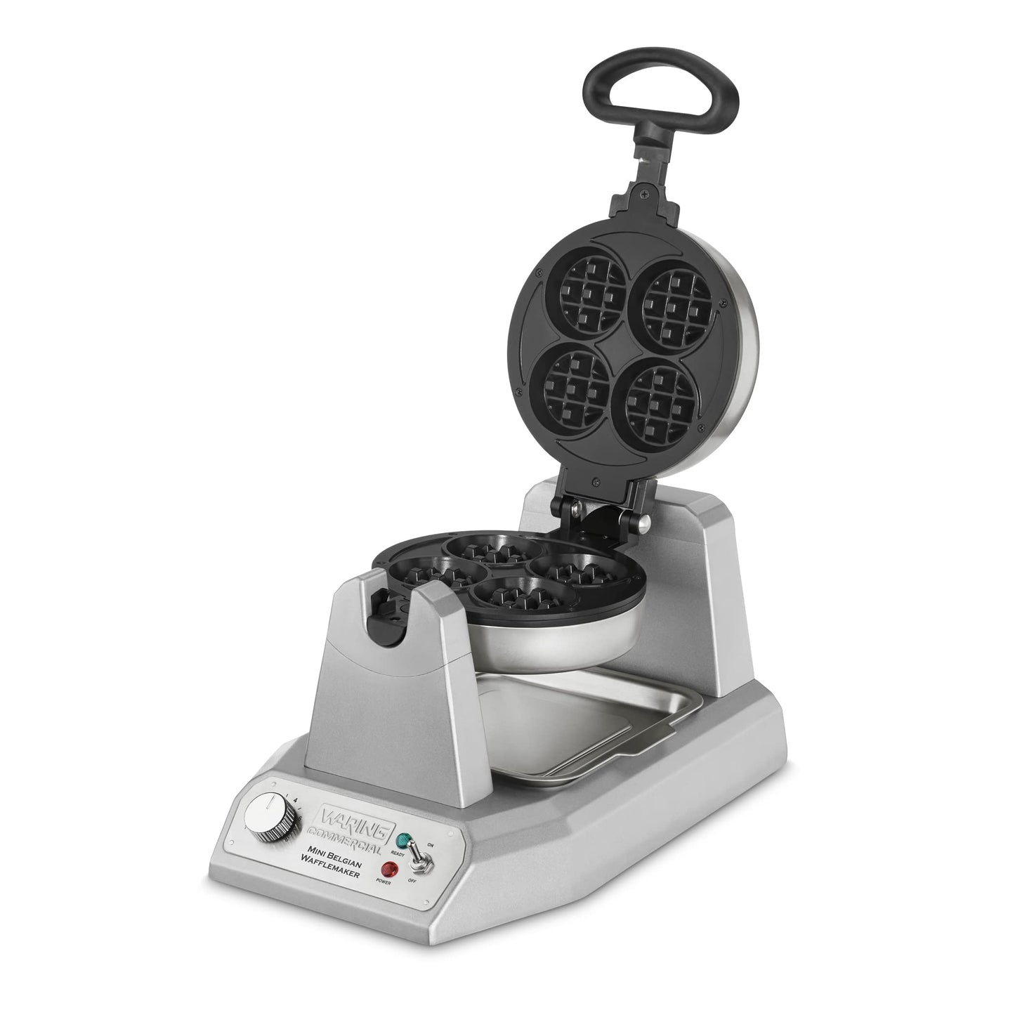 Waring Commercial WMB400X Single Mini Belgian Waffle Maker w/Cast Aluminum Grids 120V, 1200W 5-15 Phase Plug