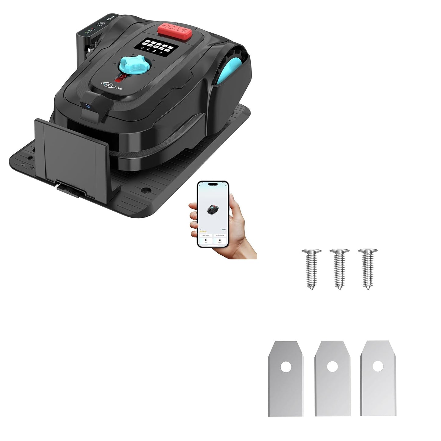 M800Plus GPS+3D Vision Cordless Robot Lawn Mower with Bow-Shaped Path Mowing, APP Control, Robotic Lawnmower with Obstacle Avoidance, Auto-Charging, Height Adjust for Lawns up to 8611 sq.ft