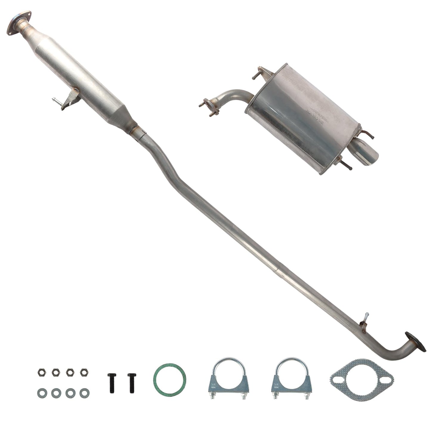 LELEHOKA Resonator & Exhaust Muffler System Kit Compatible for 2007 2008 2009 2010 2011 Toyota Camry 2.4L 2.5L Gas only Models
