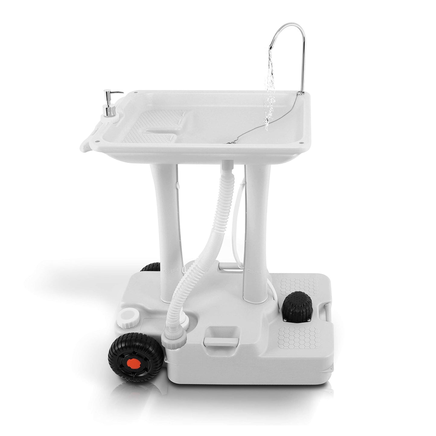 SereneLife SLCASN25 Portable Camping Sink w/Towel Holder & Soap Dispenser-30L Water Capacity & Portable Toilet with Carry Bag – Indoor Outdoor Toilet with CHH Piston Pump