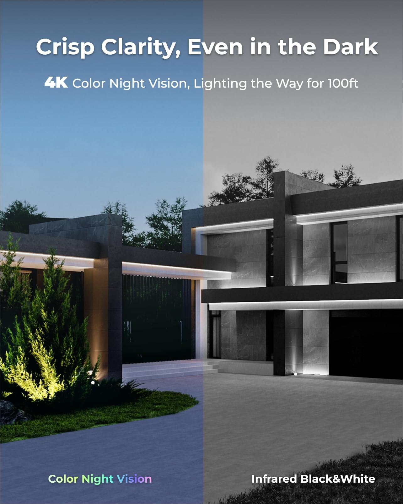 REOLINK 4K Security Camera System, 4pcs Outdoor 4K/8MP Plug-in WiFi 6 Cameras, Full Metal Material, Color Night Vision, Person/Vehicle/Animal Detection, 16CH WiFi NVR with 2TB HDD, RLK12-800WB4