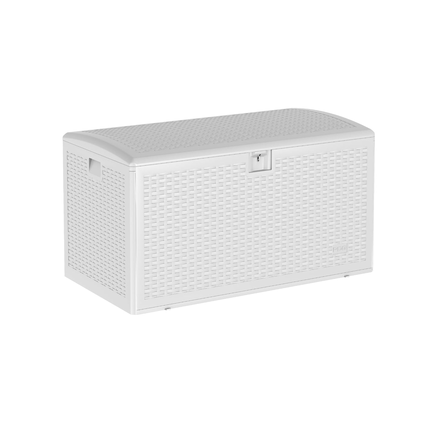 CABIHOME Outdoor Storage Box 99 Gallon Waterproof Large Resin Deck Box Indoor Outdoor Lockable Storage Container for Patio Furniture Cushions Garden Tools, Pool Garden, 99 Gallon, White