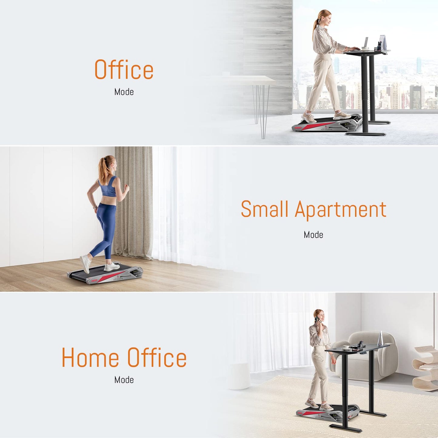 Egofit Walker Pro/Plus Under Desk Walking Treadmill for Working from Home, Compact Walking-Only Treadmill with Fixed 5% Incline for Office Use, Quiet Operation, App & Remote Control