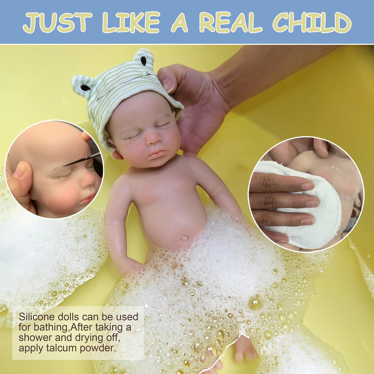 OtardDolls 12 Inch Reborn Baby Dolls Silicone Full Body Realistic Baby Doll Boy Silicone Baby Doll Handmade Painted Reborn Dolls with Clothes and Bottles Set for Kids Boys Girls