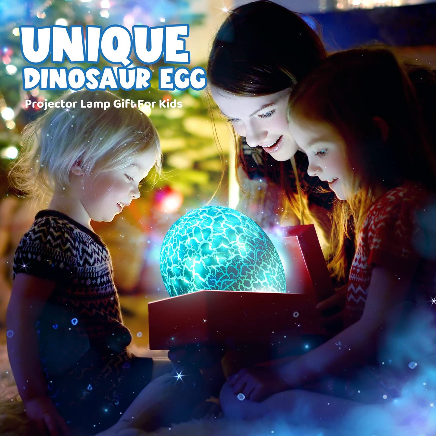 Dinosaur Toys for Kids Age 3-12 : Dinosaurs Egg Night Light Gifts for Boys 3 4 5 6 7 8 9 Year Old 2-in-1 Dino & Star Projector with 360° Rotation Timer for Boy Ages 3-5 Birthday Gift Decor