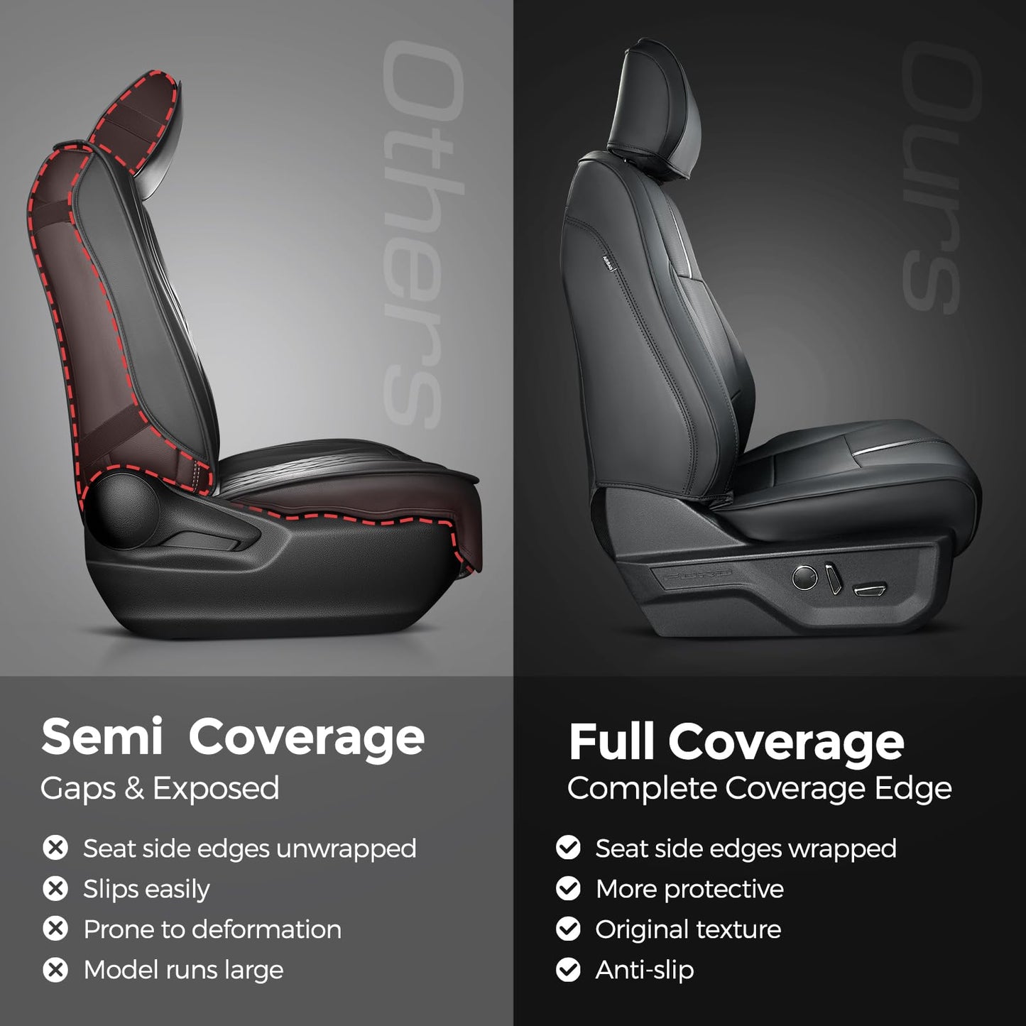 CreekT® Full Set Seat Covers for Ford F150 2015-2025, Waterproof Pickup Custom Fit Faux Leather Seat Covers for Ford F-150 Accessories, for F150 2021 2022 2023 2024 2025 Super Crew/Crew Cab(XL,XLT)