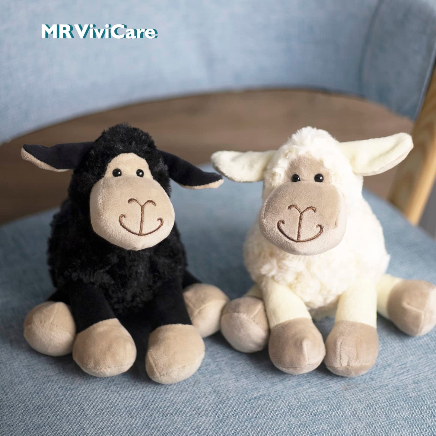 MR ViviCare 6.5" White/Cream Sheep Stuffed Animals for Boys and Girls,Soft and Adorable Lamb Plush Toys for Newborn Babies,Great Gifts