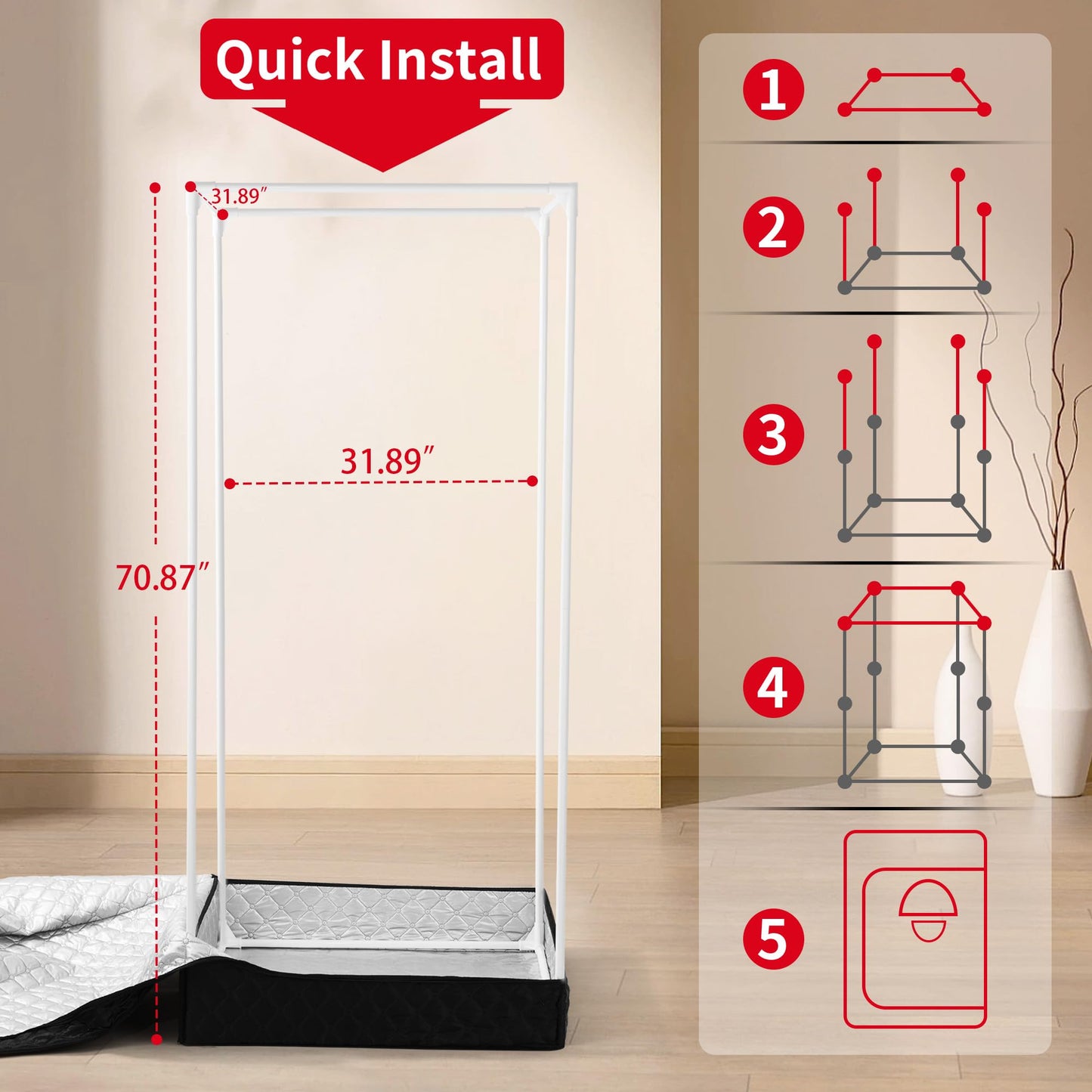 Sauba Portable Steam Sauna for Home,Personal Steam Room,Sauna Box,Home Sauna,Steam Sauna Tent for Steam Detox Relaxation Spa (Aluminum Film)