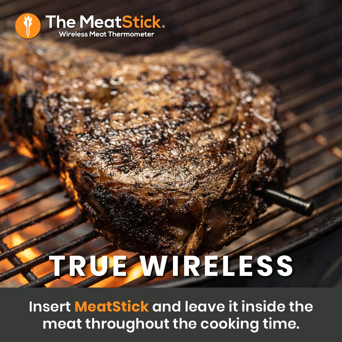 MeatStick WiFi Pro Set | 2-Probe Package | Smart Wireless Meat Thermometer | Unlimited Range Digital Food Probe with Bluetooth | for Smoking, Grilling, BBQ, Air Fryer, Deep Frying, Oven, Rotisserie