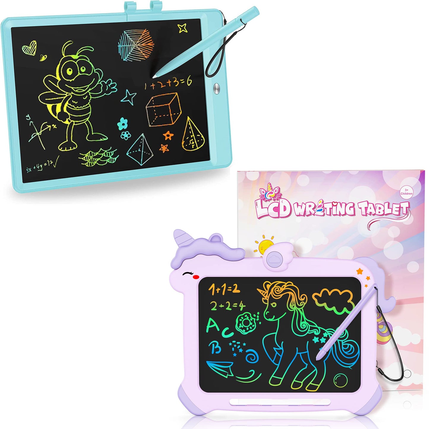 KOKODI Kid Toys LCD Writing Tablet, Colorful Toddler Drawing Pad Doodle Board Erasable, Educational Learning Toys Birthday Gifts for Girls Boys Age 3 4 5 6 7 8