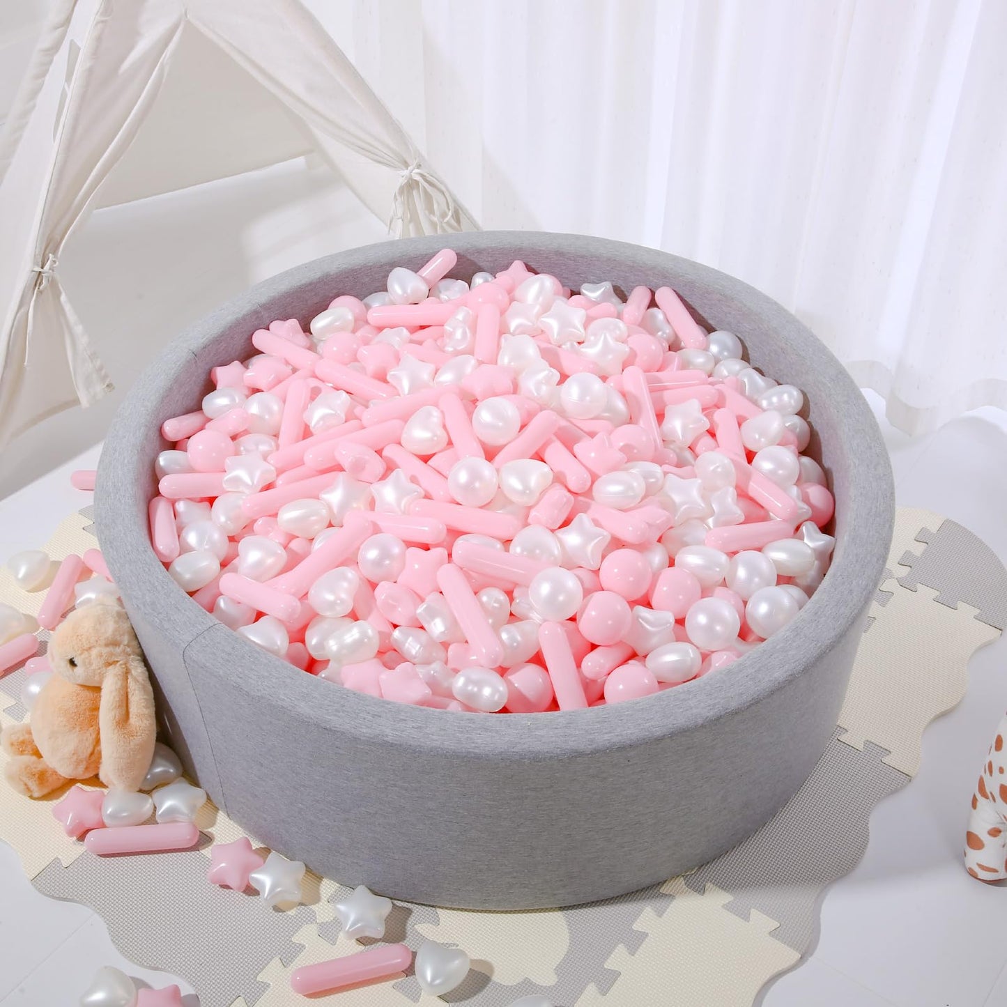 STARBOLO 150pcs Ball Pit Balls for Toddlers - Colorful Ball Pit Balls Crush Proof Plastic Toy Balls for Toddlers Girls Ball Pits, Ball Pit Play Tent, Baby Pool Water Toys