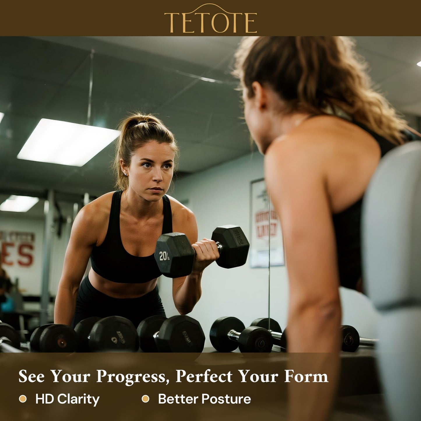 TETOTE Gym Mirrors for Home Gym Wall Large 67" x 24" - 2PCS Workout Exercise Fitness Mirror, Tempered Glass Frameless Full Length Mirror for Garage, Dance Studio, Yoga, Bedroom, Living Room