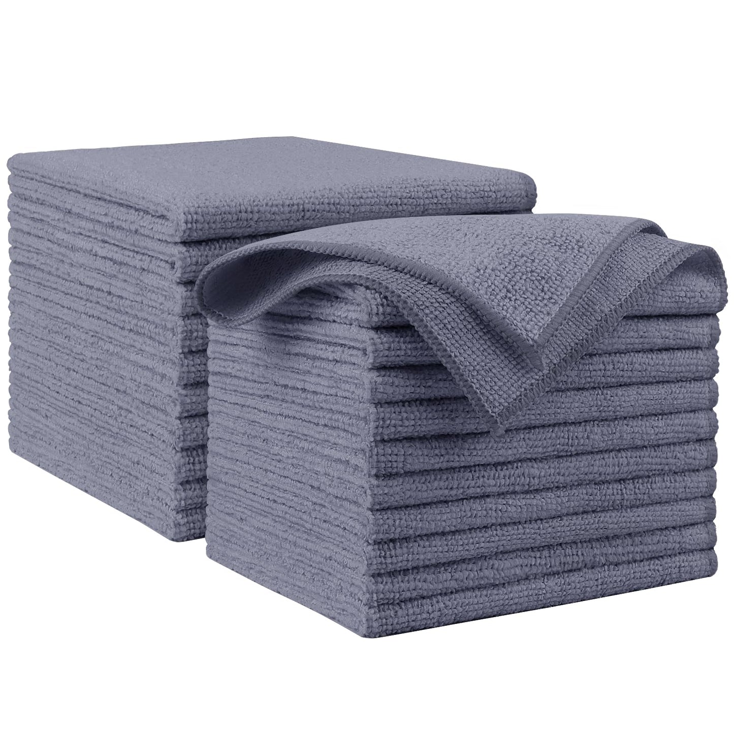 AIDEA Microfiber Cleaning Cloth Black 10PK, Microfiber Towels for Cars, Premium Wash Cloths, Dusting Cloth Lint Free Cleaning Rags for SUVs, House, Kitchen, Window, Cleaning Supplies12×12"