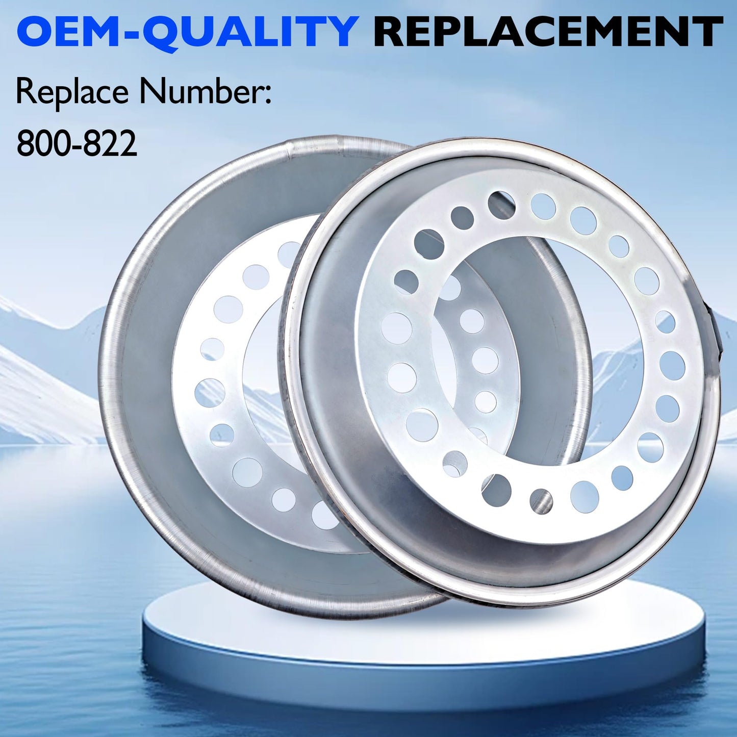 Misakomo 800-822 Wheel Balancers Fit for 22.5-24.5" Wheels, Automatic Steer Wheel Balancers for Heavy Duty Semi Trucks 2PCS Aluminum