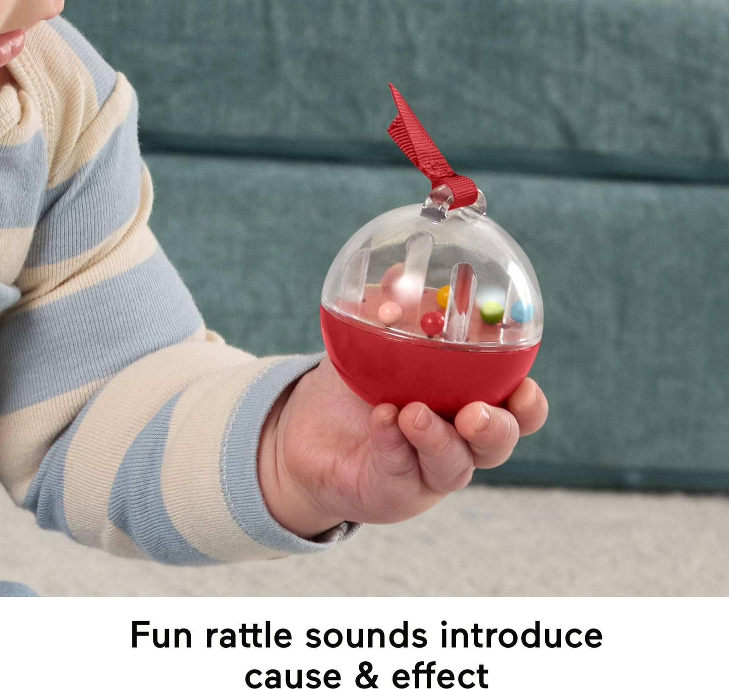 Fisher-Price Baby Toys Mini Me Moments Reel Fun Fishing Set, 4-Piece Sensory Activities for Newborn Developmental Play Ages 3+ Months