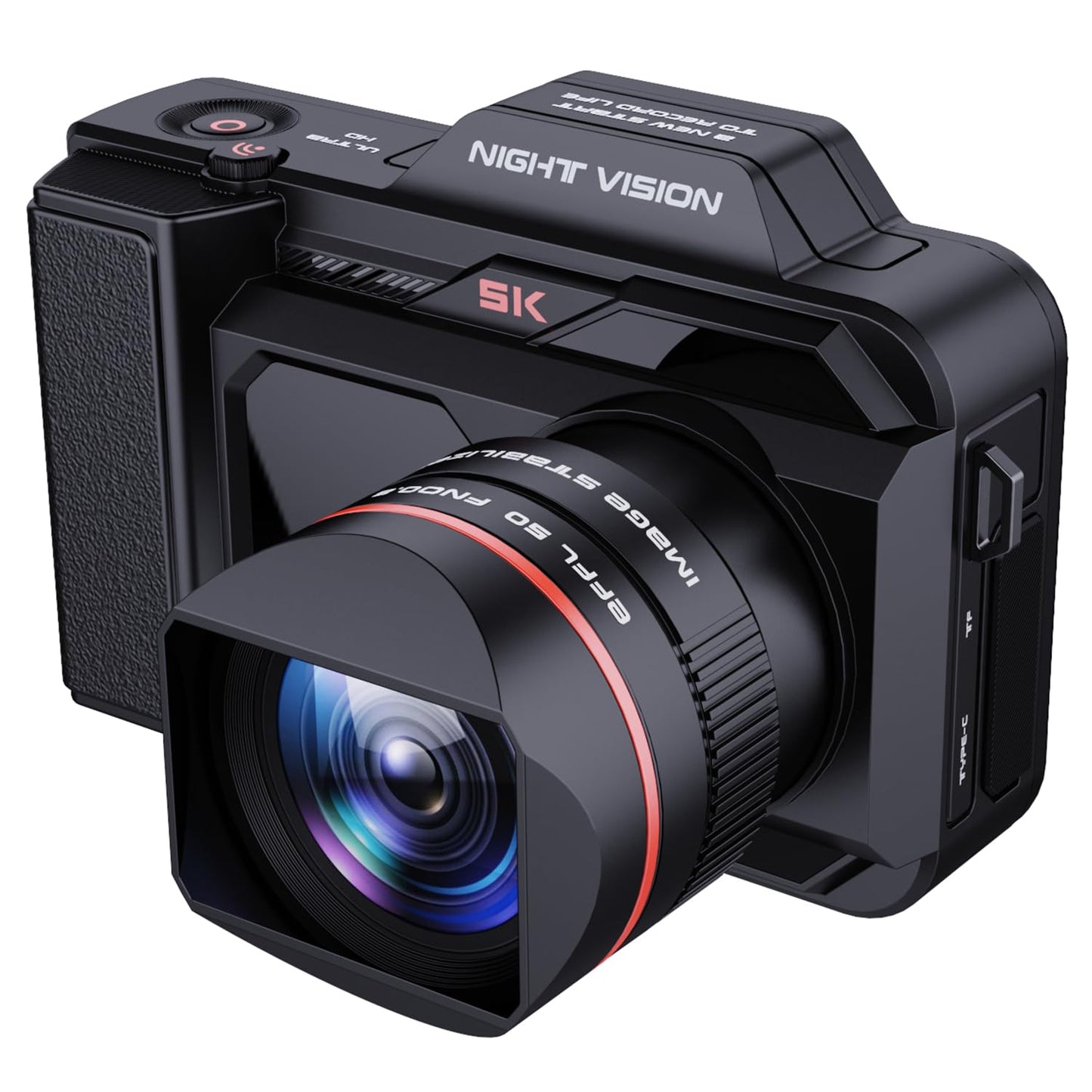 VONOV 5K Night Vision Goggles Night Vision Binoculars,Full-Color 4.5" OLED Infrared Night Vision, with 50x Digital Zoom, 5G WiFi, Support Anti Shake,Rechargeable Battery, Free High Speed 64GB Card