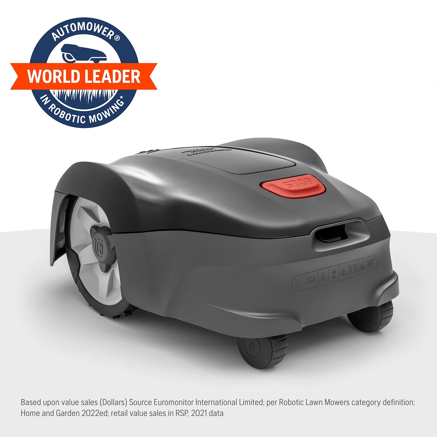 Husqvarna Automower 115H 4G Robotic Lawn Mower with Patented Guidance System, Automatic Lawn Mower with Self Installation and Ultra-Quiet Smart Mowing Technology for Small to Medium Yards (0.4 Acre)