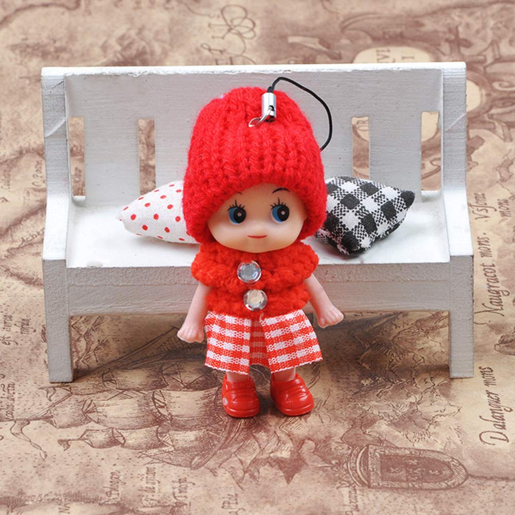 DDJYP 12pcs Tiny Dolls Silicone Princess Mini Doll for Girls DIY Miniature Dollhouse Kit with Miniature Clothes, Decoration Little Dolls Christmas Festival Reborn Baby Stuff Gift & Bag Accessories