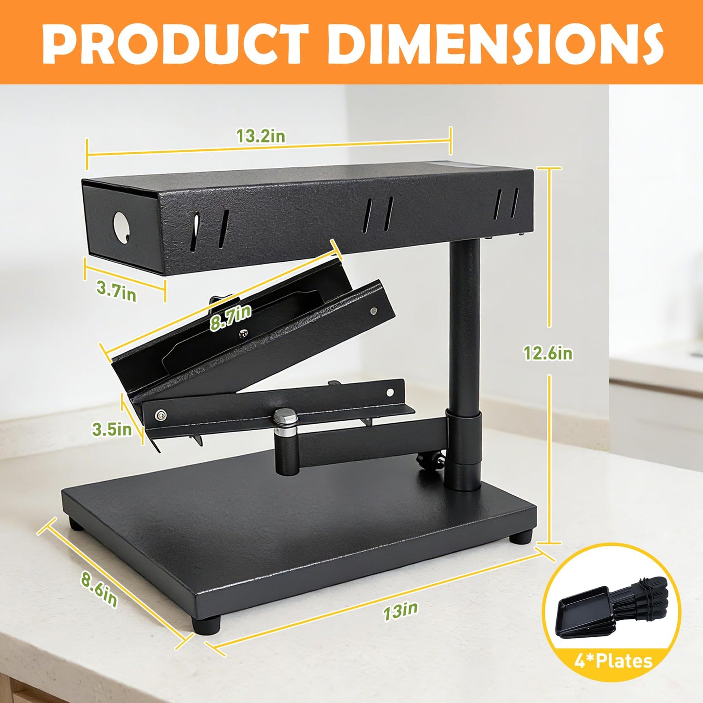 Raclette Cheese Melter Commercial Electric Cheese Machine Cheese Melting Machine Adjustable Raclette Machine For Half Cheese Wheel Sliced Cheese,With 4 cheese plates