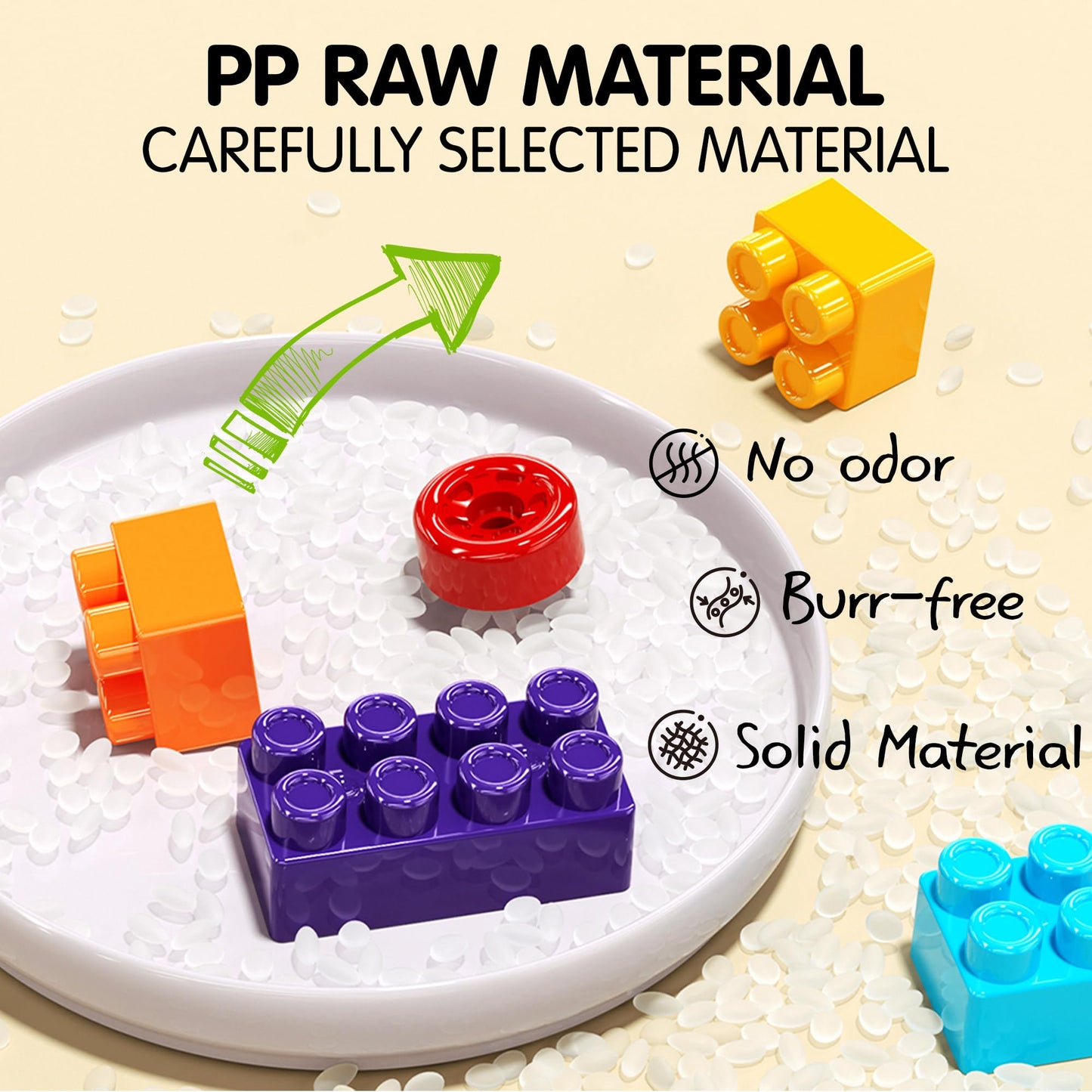 DIYBee 200 Pcs Building Blocks for Toddlers 1-3 & Up β STEM Toy Building Set with Storage Box, Mega Interlocking Building Blocks for Kids Boys & Girls, 20+ Creative Builds Educational Toy