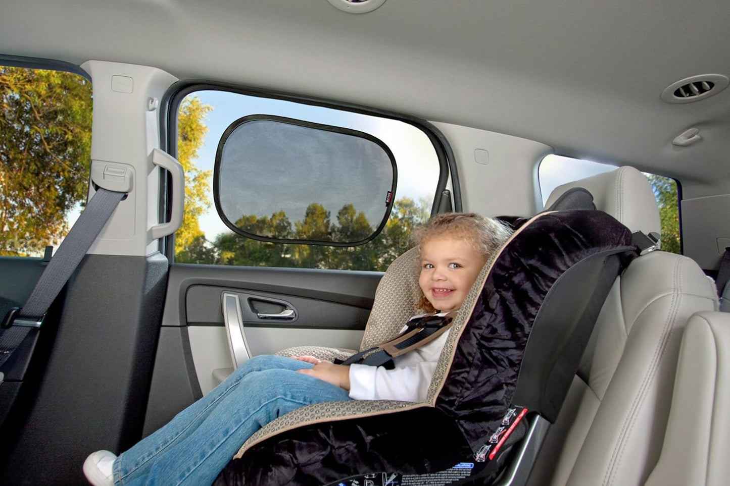 Britax EZ-Cling Car Window Sun Shades, 2 Pack | UPF 30+ Protection, Glare and Heat + Easy Install and Removal
