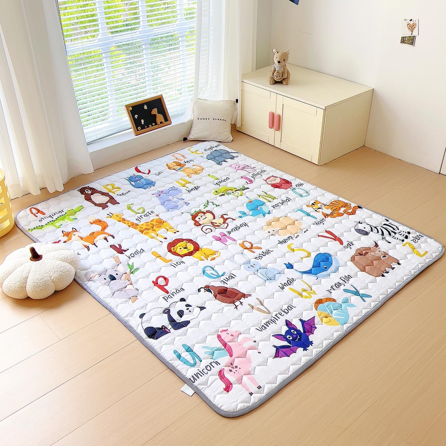 Voovc Premium Baby Playpen with Mat, 71x60 Inches Extra Large Playpen for Babies and Toddlers, Indoor & Outdoor Activity Center, Safety Baby Play Pen with Gate Prints