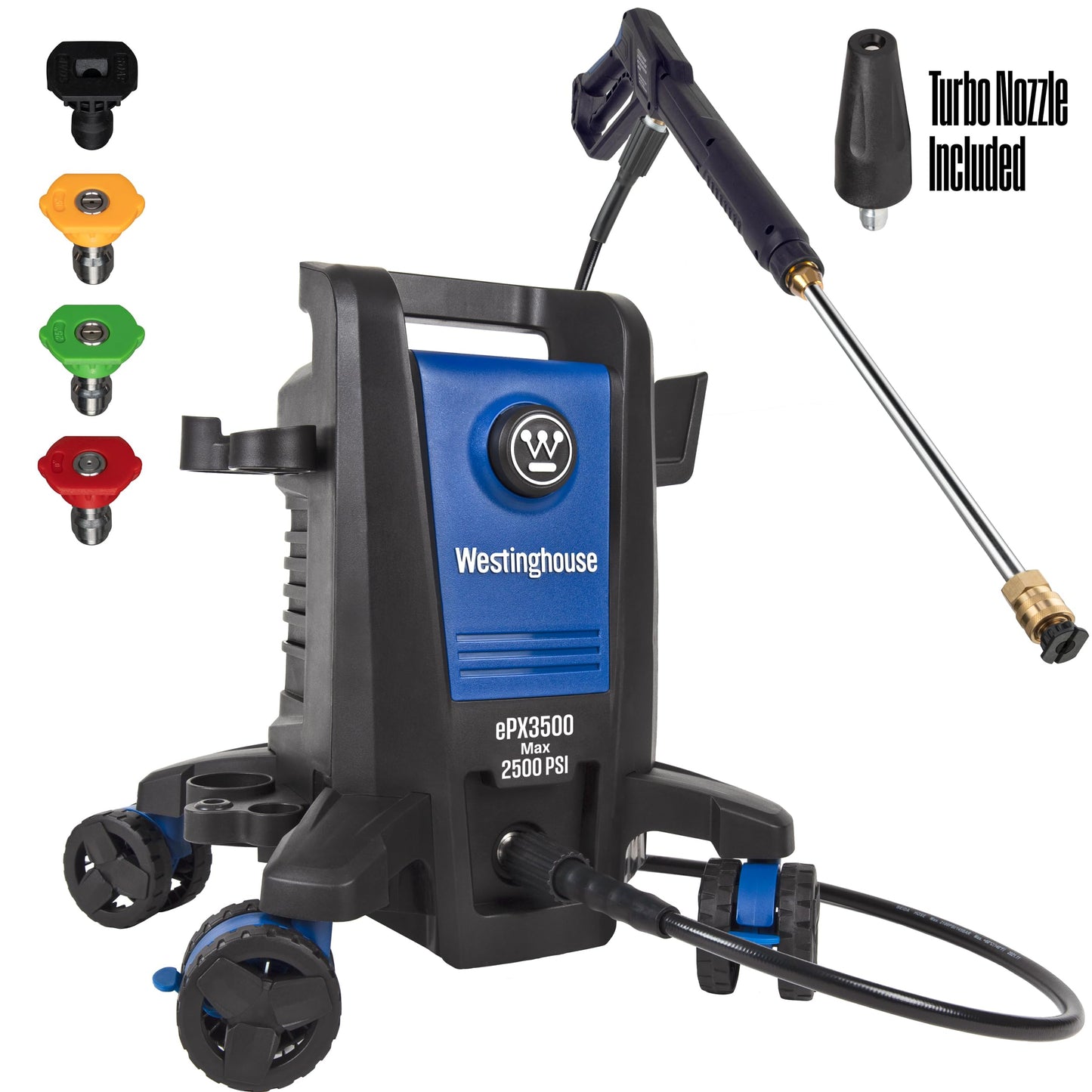 Westinghouse ePX3500 Electric Pressure Washer, 2500 Max PSI 1.76 Max GPM & Pressure Washer 6-in-1 Nozzle Attachment