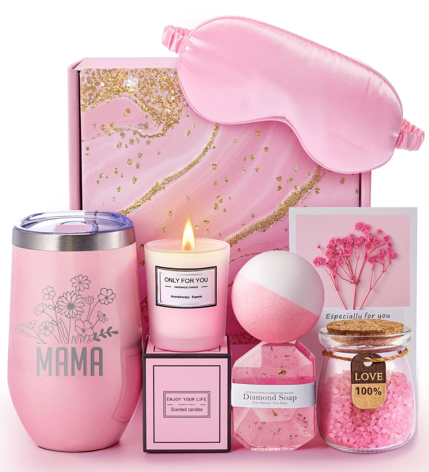 Birthday Gifts for Women, Unique Spa Gift Basket Set for Mothers Day, Valentines Day - Christmas Gifts for Women, Mom, Friends Female, Sister, Her, Girlfriend, Wife, Teacher, Nurse