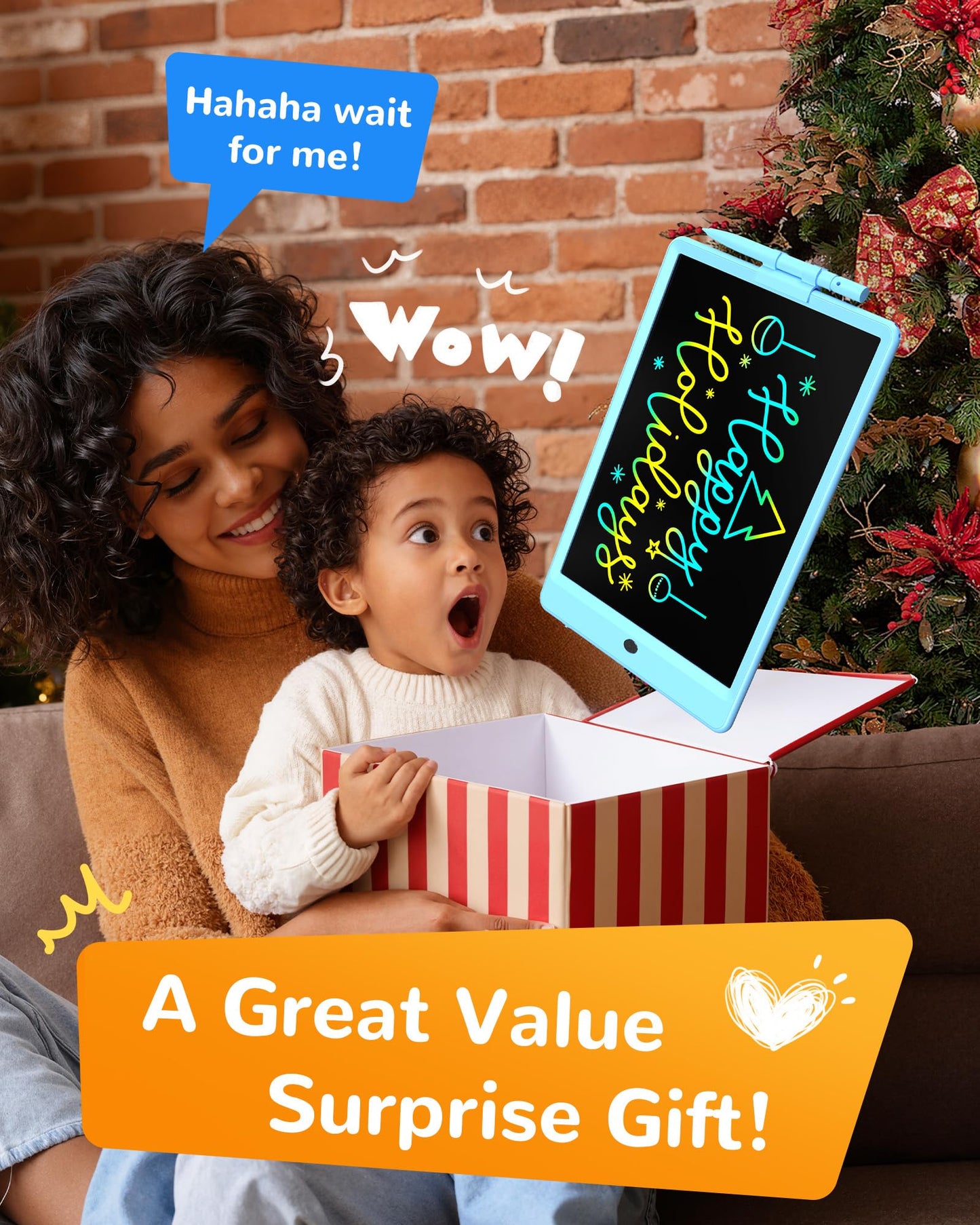 KOKODI LCD Writing Tablet, Gifts for 3 Years Old Boys and Girls,10 Inch Colorful Doodle Board Drawing Tablet, Erasable Reusable Electronic Drawing Pads, Educational and Learning Toys for Kids