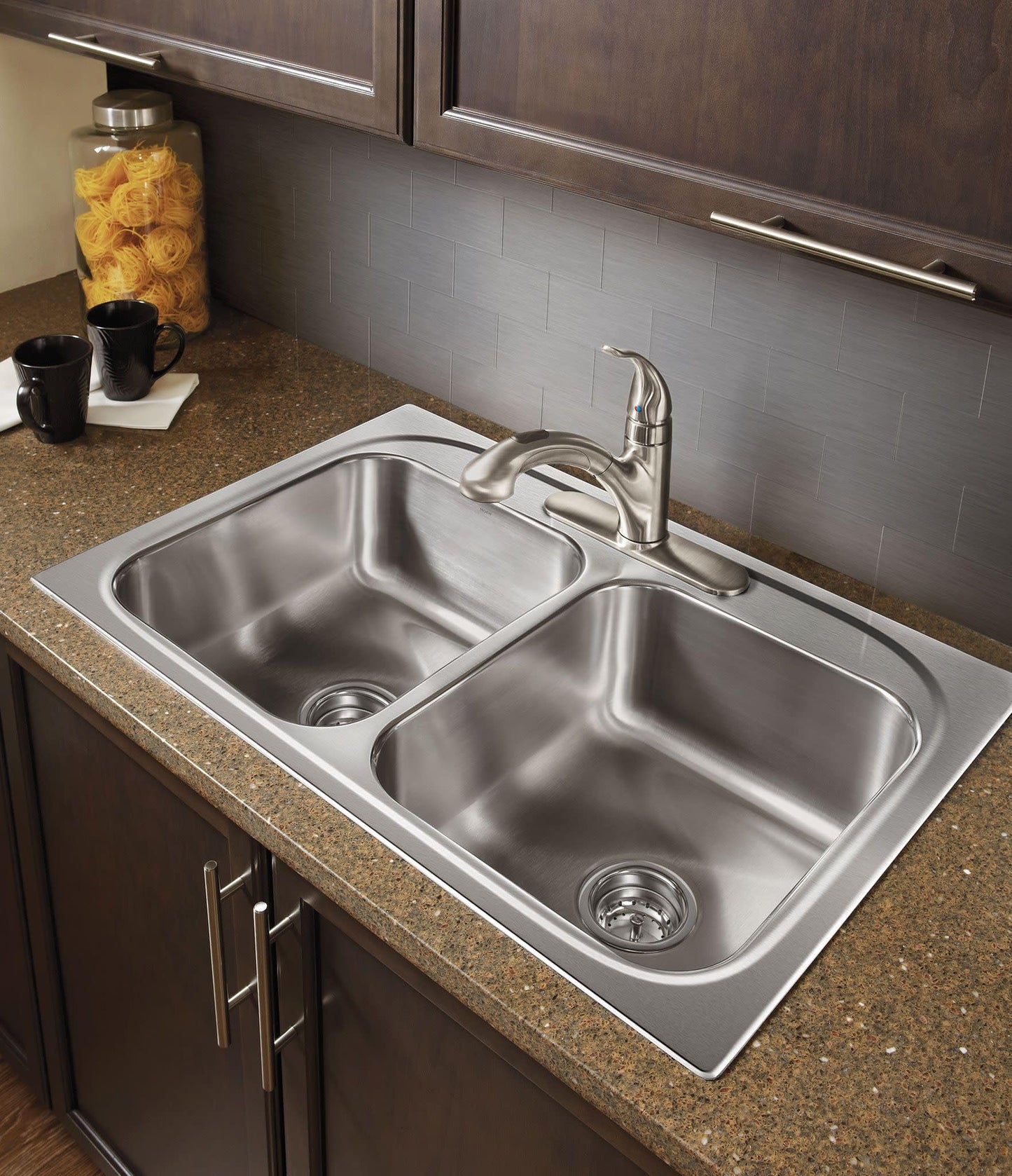 Moen Integra Chrome One-Handle Pullout Kitchen or Laundry Faucet Featuring Power Clean, 67315C