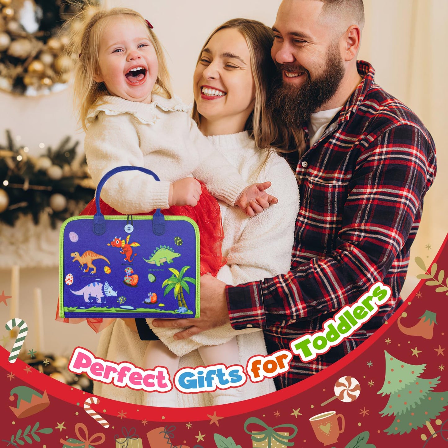 Asten Busy Board Montessori Toys for Toddlers: Busy Book Sensory Board Quiet Books Educational Activity Book for 3 4 5 Year Old Gifts for Boys Girls Kids, Toddler Travel Toys for Airplane Car (Blue)