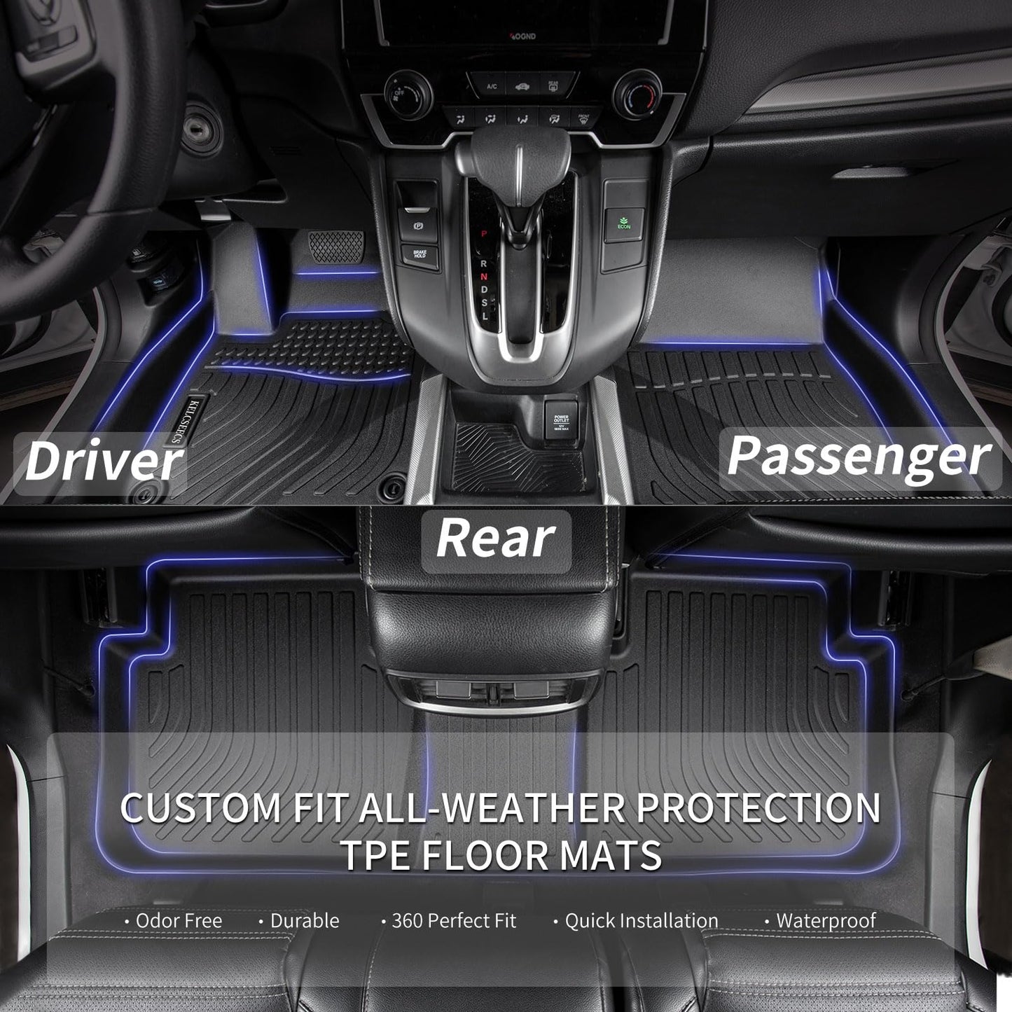 KELCSEECS Floor Mats Custom for 2026 2025-2019 BMW X7 40i, M50i, M60i (only fit 6 Passenger) Car Mats TPE Odorless Automotive Floor Liners BMW X7 Front& Rear& 3rd Row Accessories
