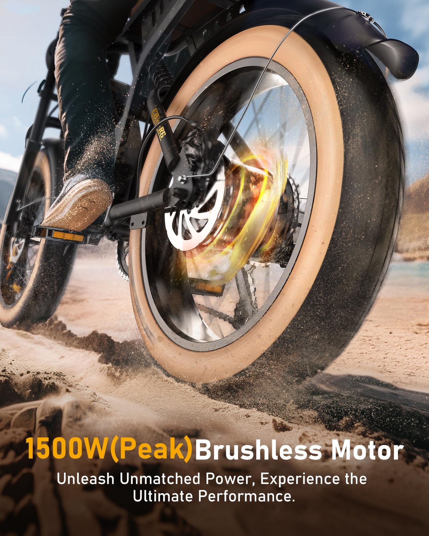 R6 Retro Electric Bike for Adults 1500W Motor, 20MPH, Max 75 Miles Electric Motorcycle, 20" Fat Tire Electric Dirt Bike, Shamano 7-Speed E-Bike Full Suspension, R/L Turn Headlight