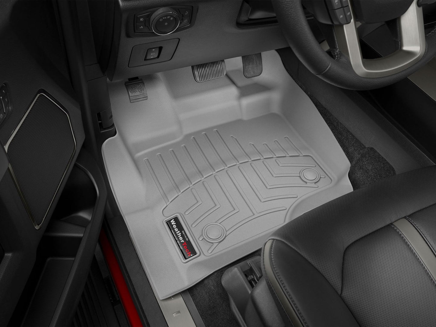 WeatherTech Custom Fit FloorLiners for GMC Sierra 2500HD / 3500HD, Silverado 2500HD/3500HD, Sierra 2500HD / 3500HD - 1st & 2nd Row (Full Coverage Row) (446071-445422), Black