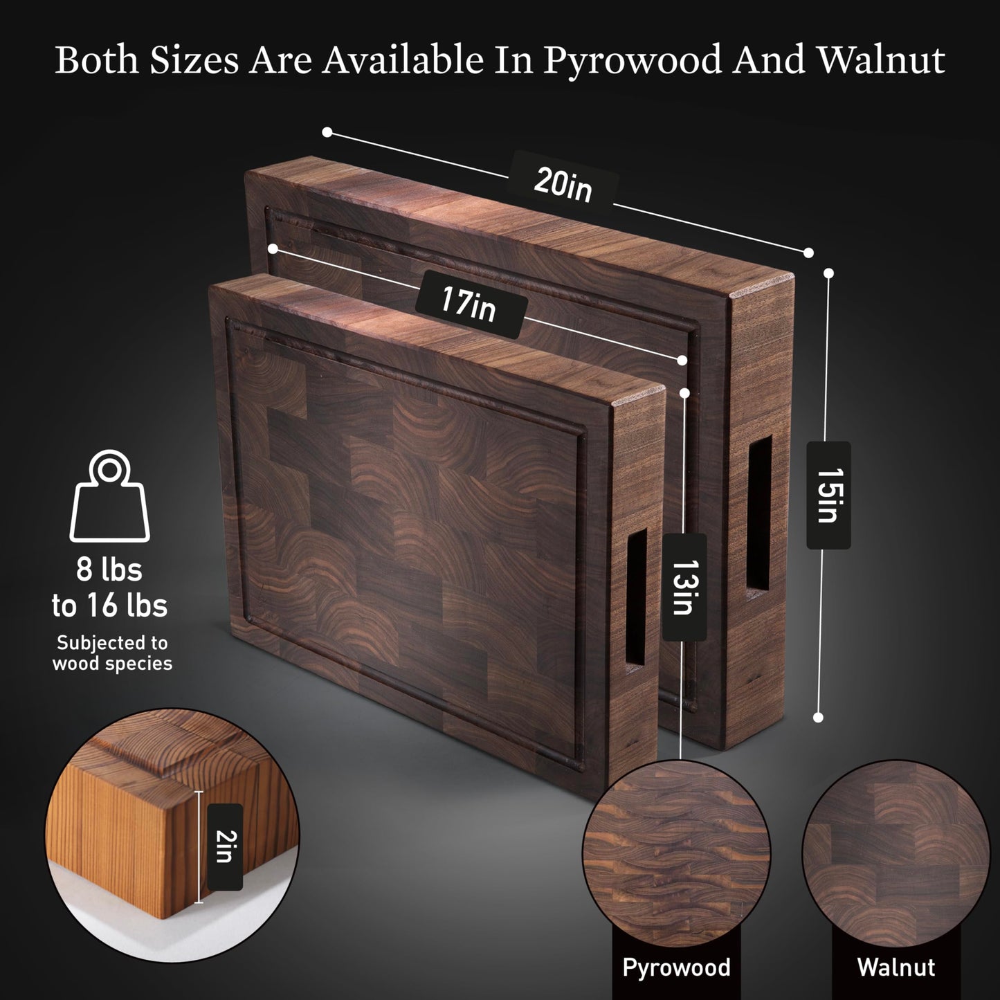 Cutting Board – Non Toxic End Grain Butcher Block with Handle, Charcuterie Boards, Cheese Board For Kitchen And Dining – Kitchen Must Haves Chopping Block - Food Safe Finishing