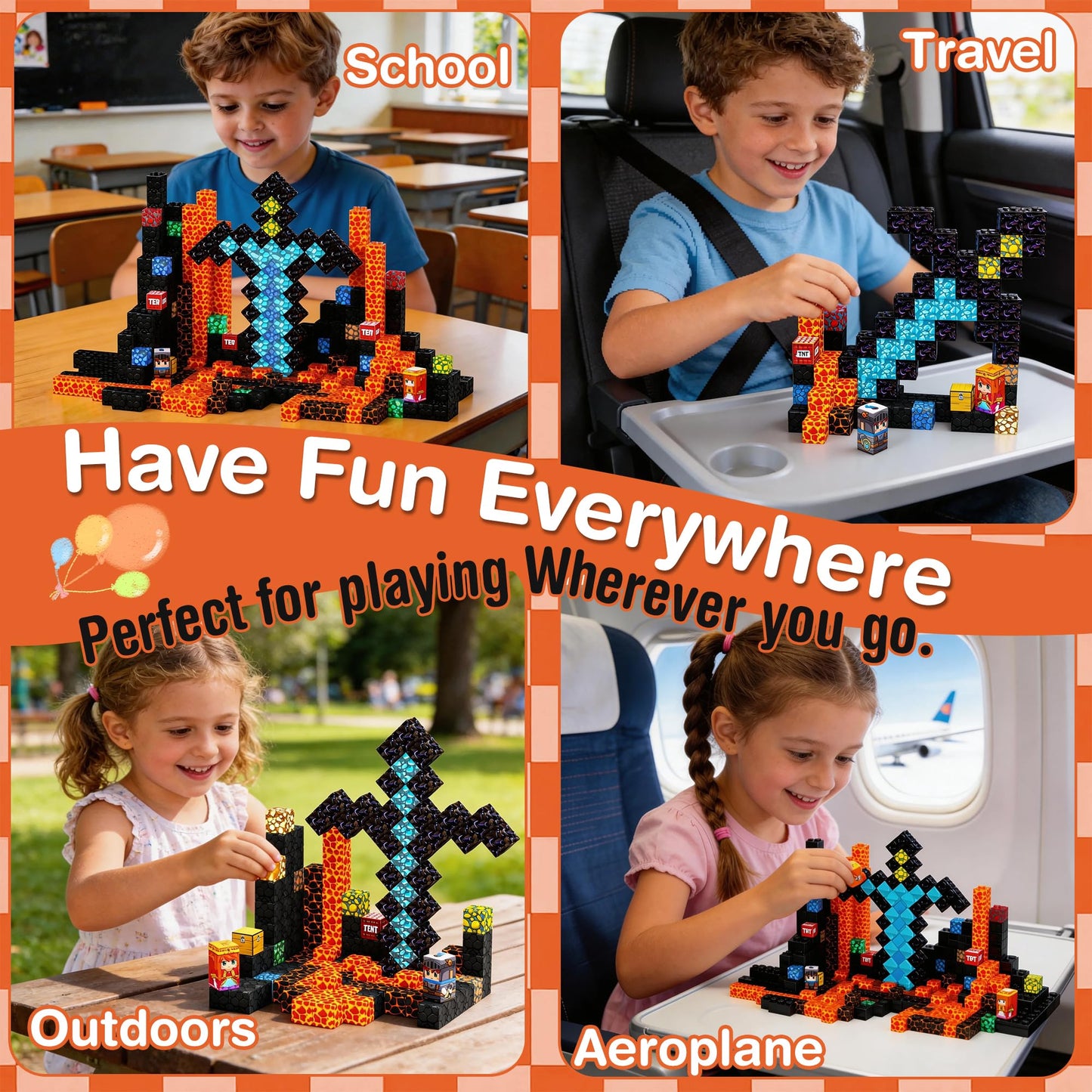 Cosminy 100PCS Magnetic Building Blocks, Magnetic Cubes STEM Sensory Toys, Magnetic Blocks Stacking Construction Toys for Kids Ages 3+, Birthday for Boys Girls