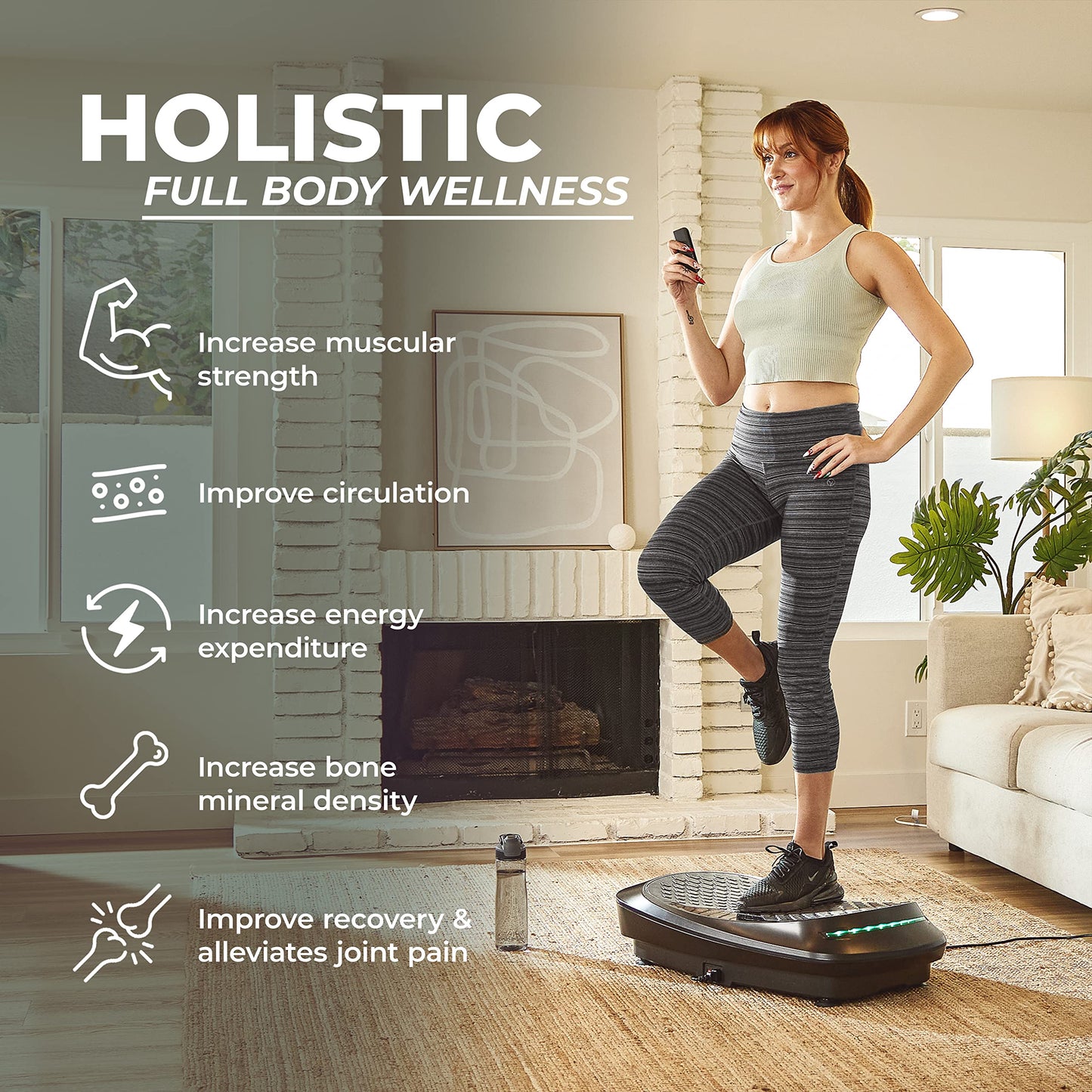 Sunny Health & Fitness 4D Vibration Plate Exercise Machine with Remote, Fitboard Vibration Plate Premium Total Body Shaker Platform for Toning, Sculpting & Recovery – SF-VP822058
